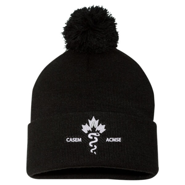 Sportsman Adult Bilingual Caduceus Embroidered Pom-Pom Toque Thumbnail